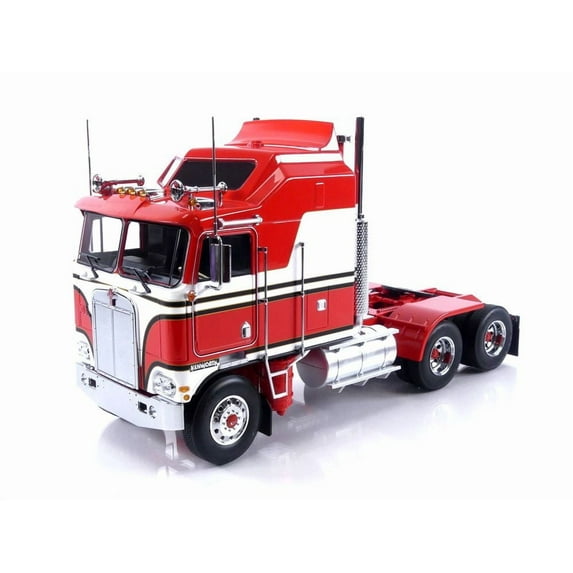 Road Kings 1976 Kenworth K100 Aerodyne Tractor Truck 3 "BJ and the Bear" Red w/ White Stripes 1:18