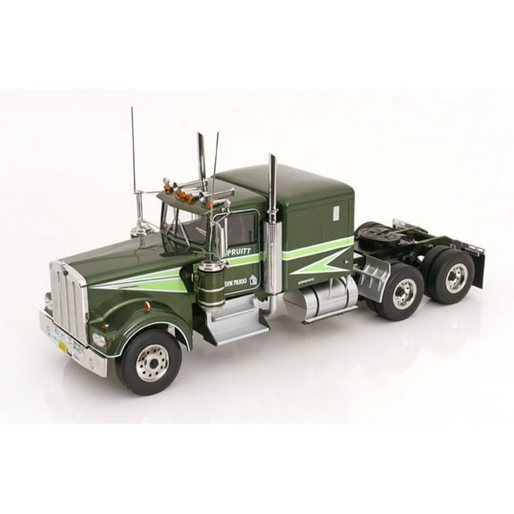 Road Kings 1989 Kenworth W900 Tractor Truck 3 "Movin' On" Pruitt Green and Light Green 1:18