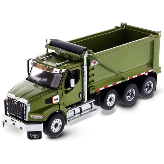 Western Star 49X SBFA OX Bodies Stampede Dump Truck Olive Green Met. "Transport Series" 1/50 Diecast Model by Diecast Masters