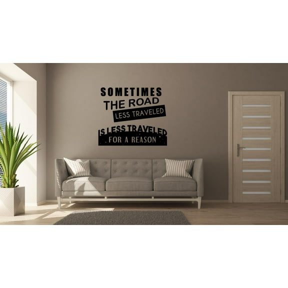 Road Less Traveled Seinfeld TV Show Series Sitcom Quote Wall Stickers Decor Design for Boys/Girls Bedroom Entertainment Fans Rooms Home Art Murals Decals Wall Art Vinyl Decoration Size (40x40 inch)