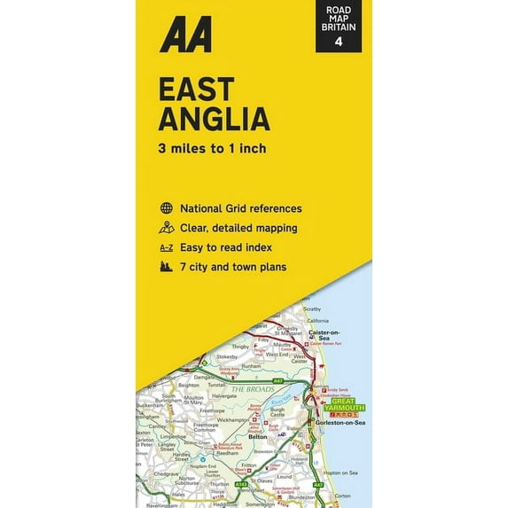 Road Map Britain: Road Map Britain: East Anglia (Edition 7) (Sheet map, folded)