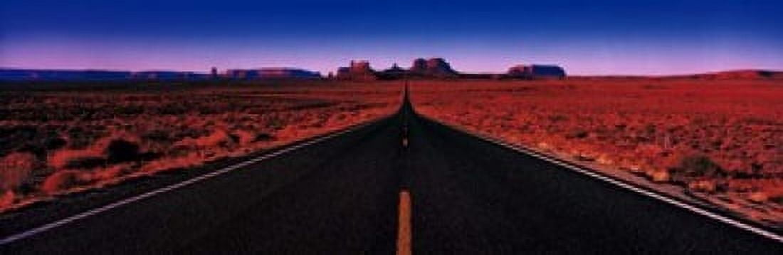 Road Monument Valley Tribal Park UT USA Canvas Art - Panoramic Images (18 x 6)