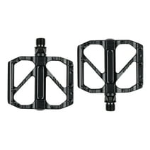 Road/Mountain Bike Pedals, Universal Fit Aluminum Alloy Double DU Bicycle Pedals 9/16" Compatible, Non-Slip & Durable Lightweight, Fits Most Adult Bikes & MTB Bicycles