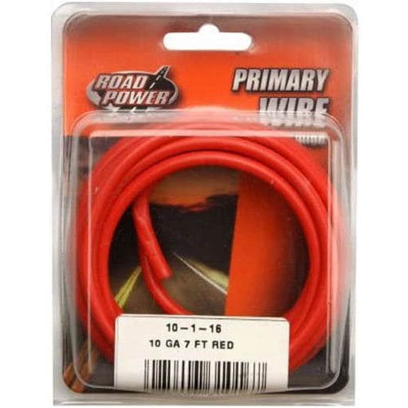 Road Power 55672133 10-Gauge 7-Foot Automotive Copper Wire, Red