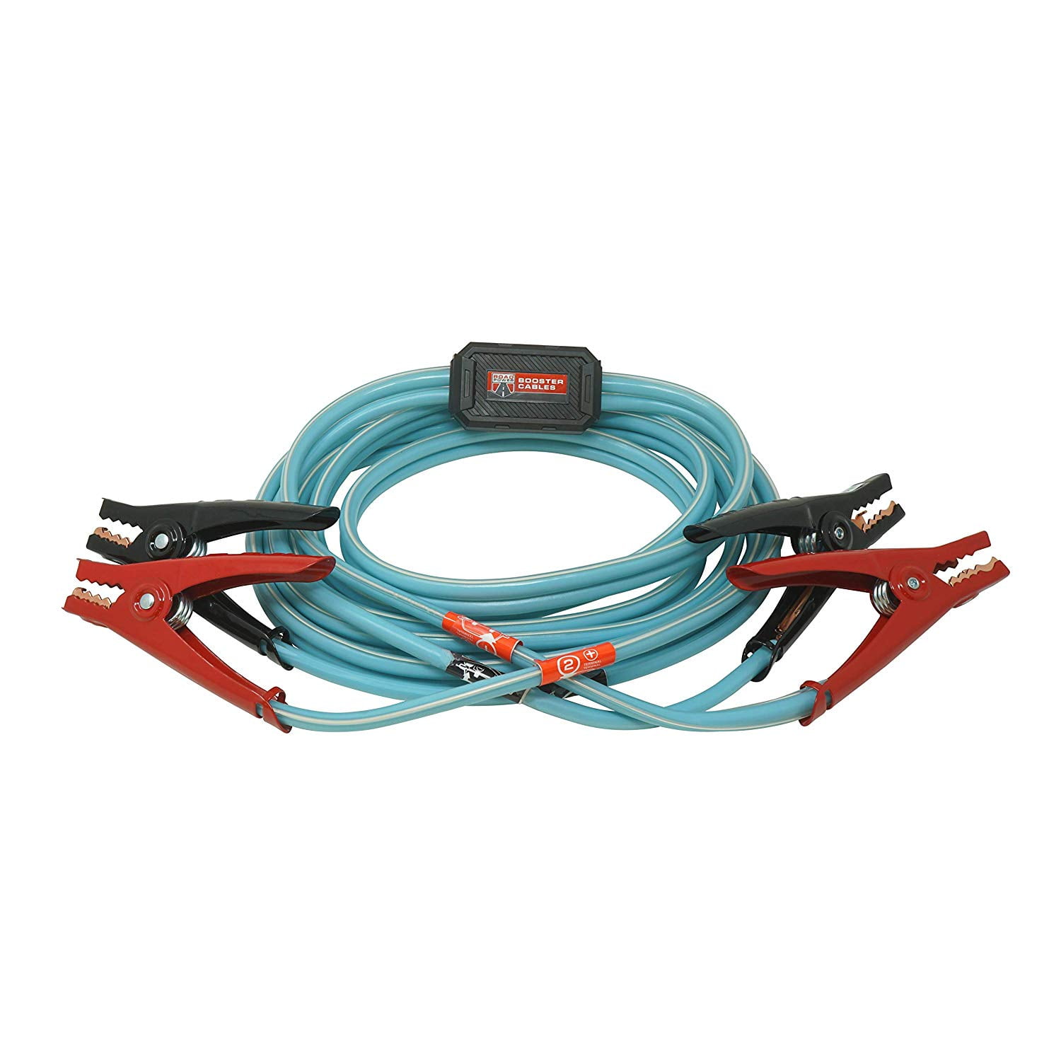 Coleman Road Power 4-Gauge Booster Cables – 16 Feet, Polar Glow Clamps, Heavy Duty For Cars & Trucks