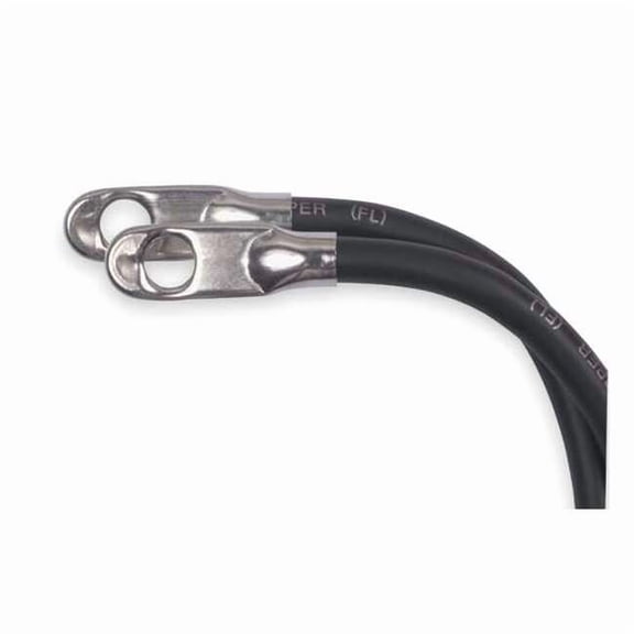 Road Power Battery Cable with Lugs,Black,4AWG,45 In SS45-4