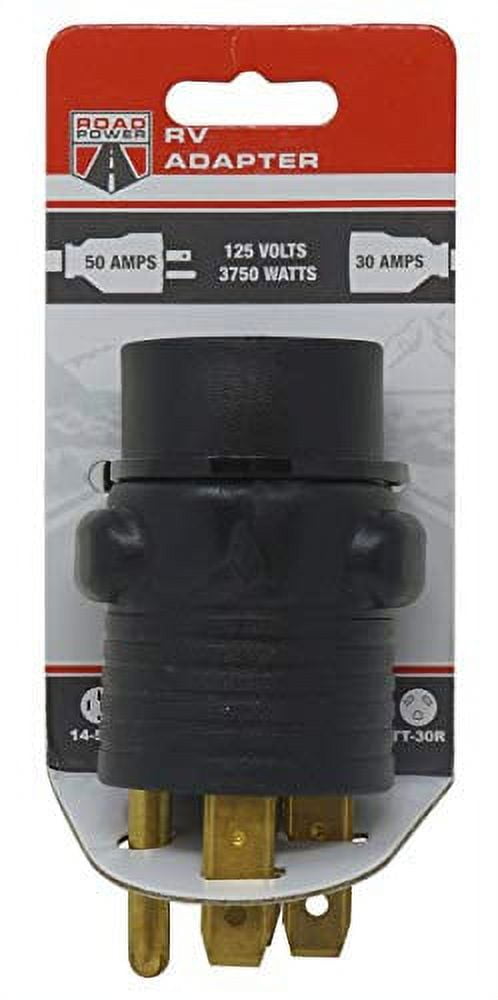 Road Power RV Black Adapter 14-50P TT-30R