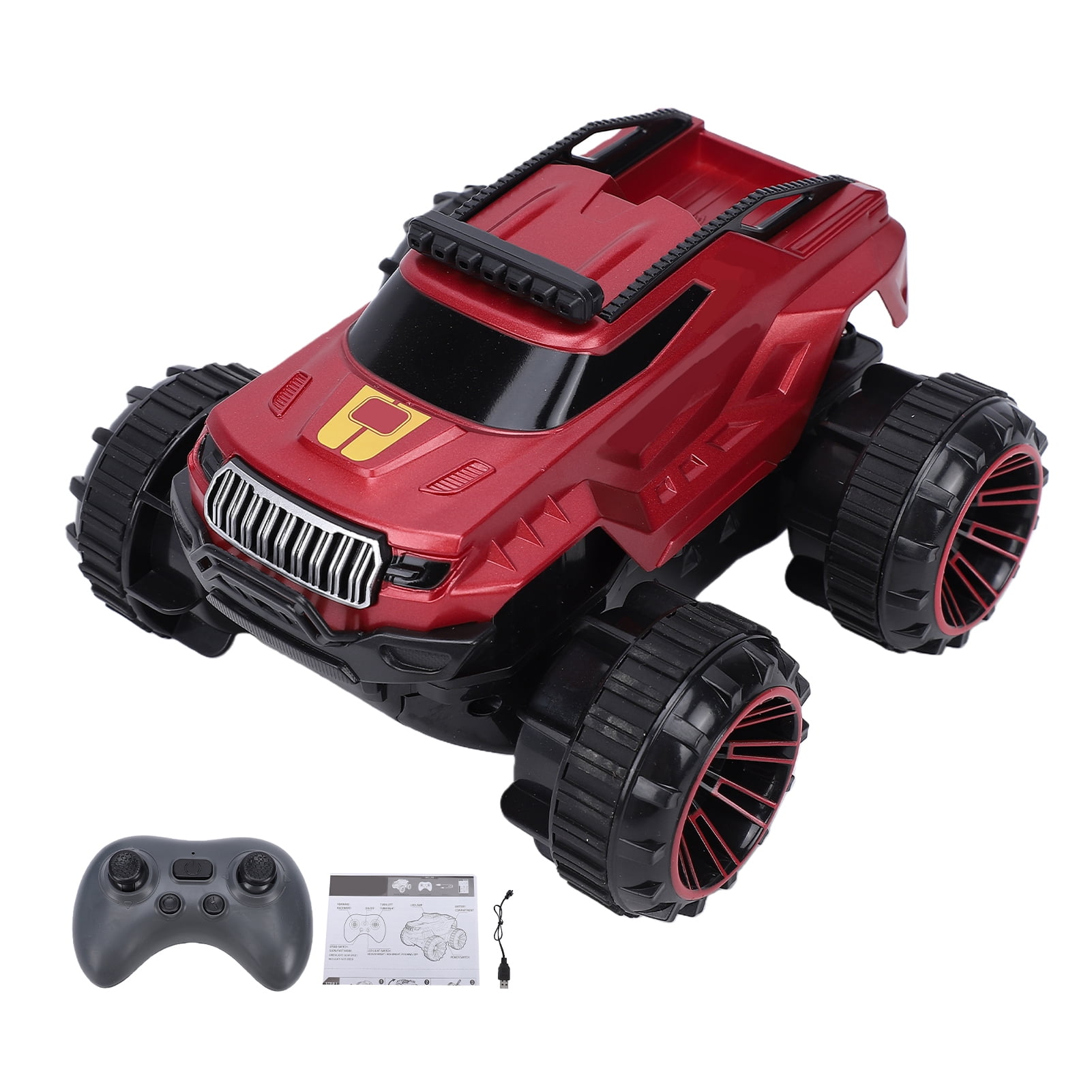 Off Road RC Car Rc Land and Water RC Car, 4WD All Terrain Remote Control Vehicle with LED Lights, 360° Rotation, High-Speed Stunt RC Vehicle for Outdoor Play