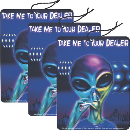 Road Rage Air Freshener - Vanilla Scent - Take Me To Your Dealer - 3 Pack