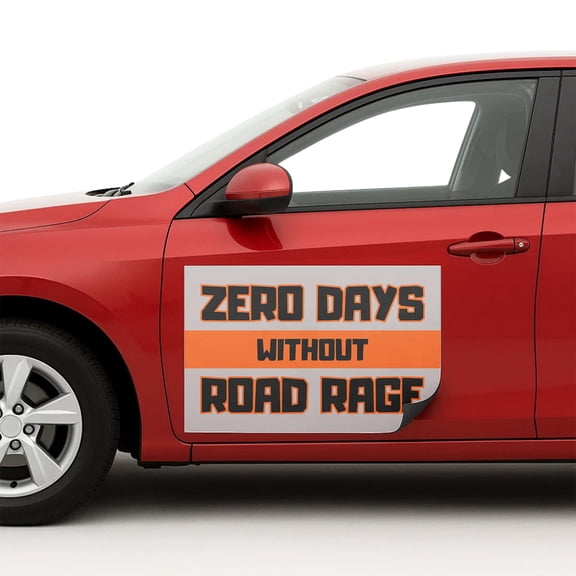 Road Rage Car Magnet Sign by DC | Flexible Car Magnetic Sheets with Adhesive Backing | 12"x18" Bumper Magnet Sticker for Vehicles, Trucks & Business Advertising Signs | 2 PC | Made in USA