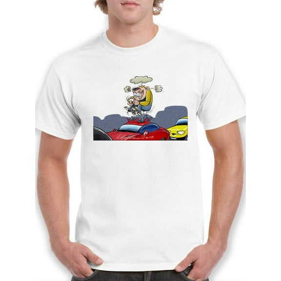 Road Rage T-Shirt Men -Wilfred Hildonen Designs, Male XX-Large