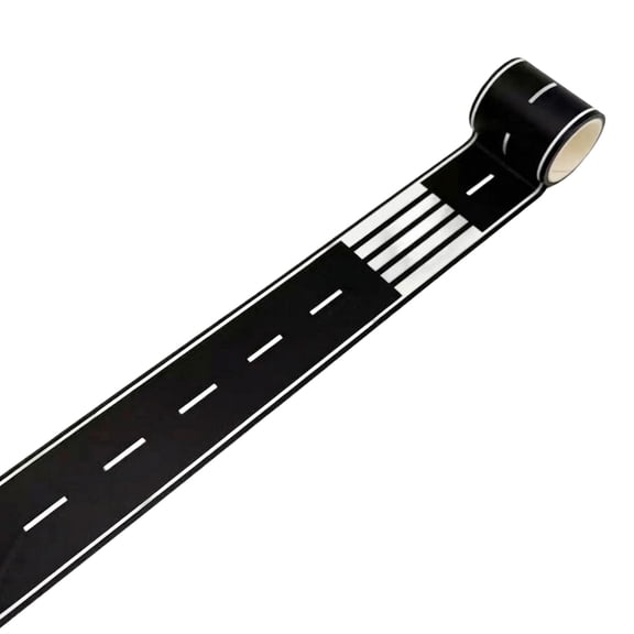 Road Railway Track Tape , 2 Inch x 16.4ft DIY Highway and Train Path , Self Adhesive Paper and Washi Material Finish , Architectural Model Building and Desktop Landscape Accessory