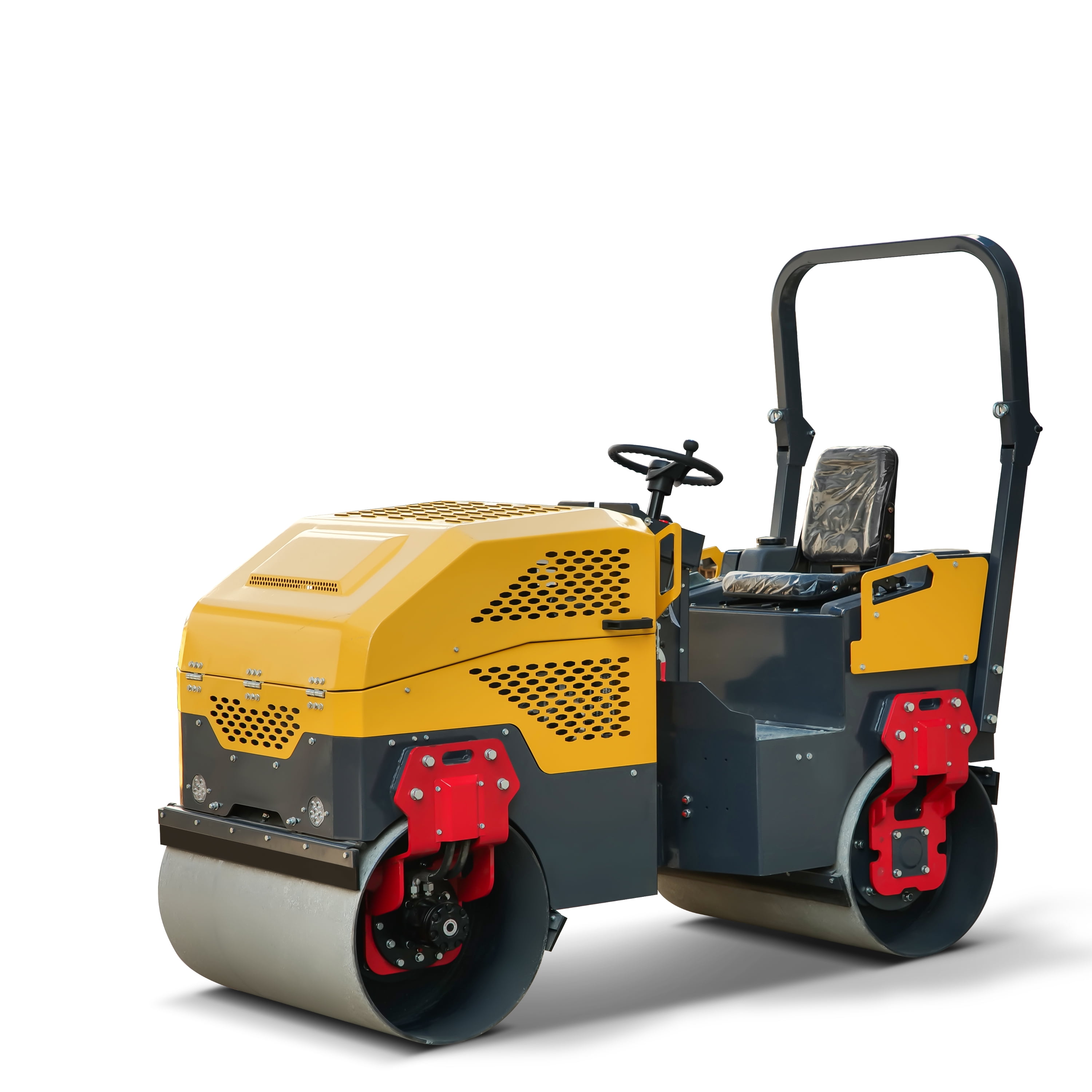 MMS Road Roller 2 Tons Fully Hydraulic 23HP Gasoline Engine Double ...