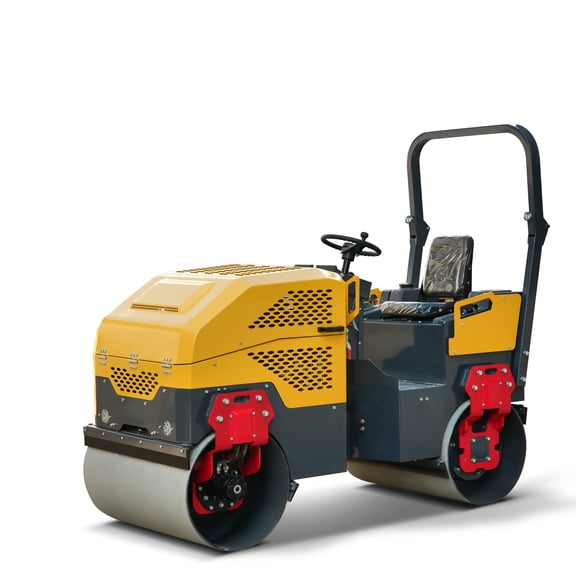 MMS Road Roller 2 Tons Fully Hydraulic 23HP Gasoline Engine Double Steel Wheel Compactor