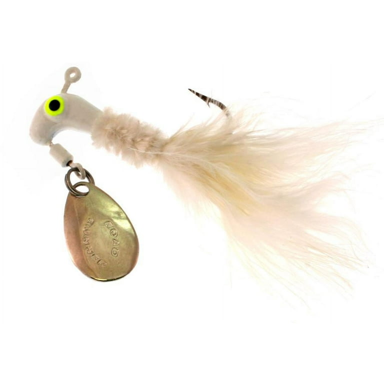 Road Runner 1002-001 Marabou Jig With Spinner 1/16 oz White And