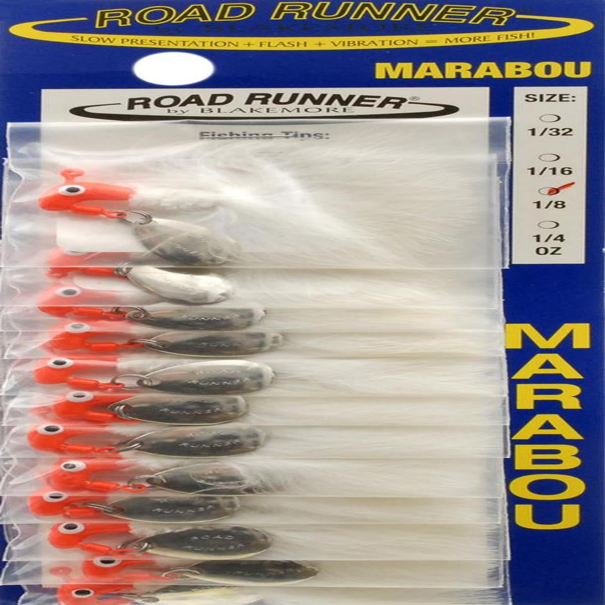 Road Runner 1003-009 Marabou Jig With Spinner 1/8 oz Fluorescent