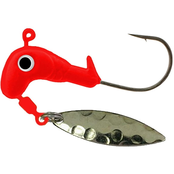 Road Runner Barbed Glow Head 1/8oz Underspin Jighead Orange Glow