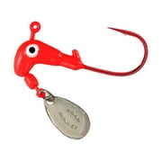 Road Runner Barbed Head Lure, Fluorescent Red, 1/8 oz. Underspin Fishing jig creates flash and vibration.