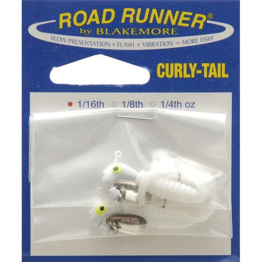 Road Runner Curly Tail Lure, Red, White, & Green, 1/4 Oz