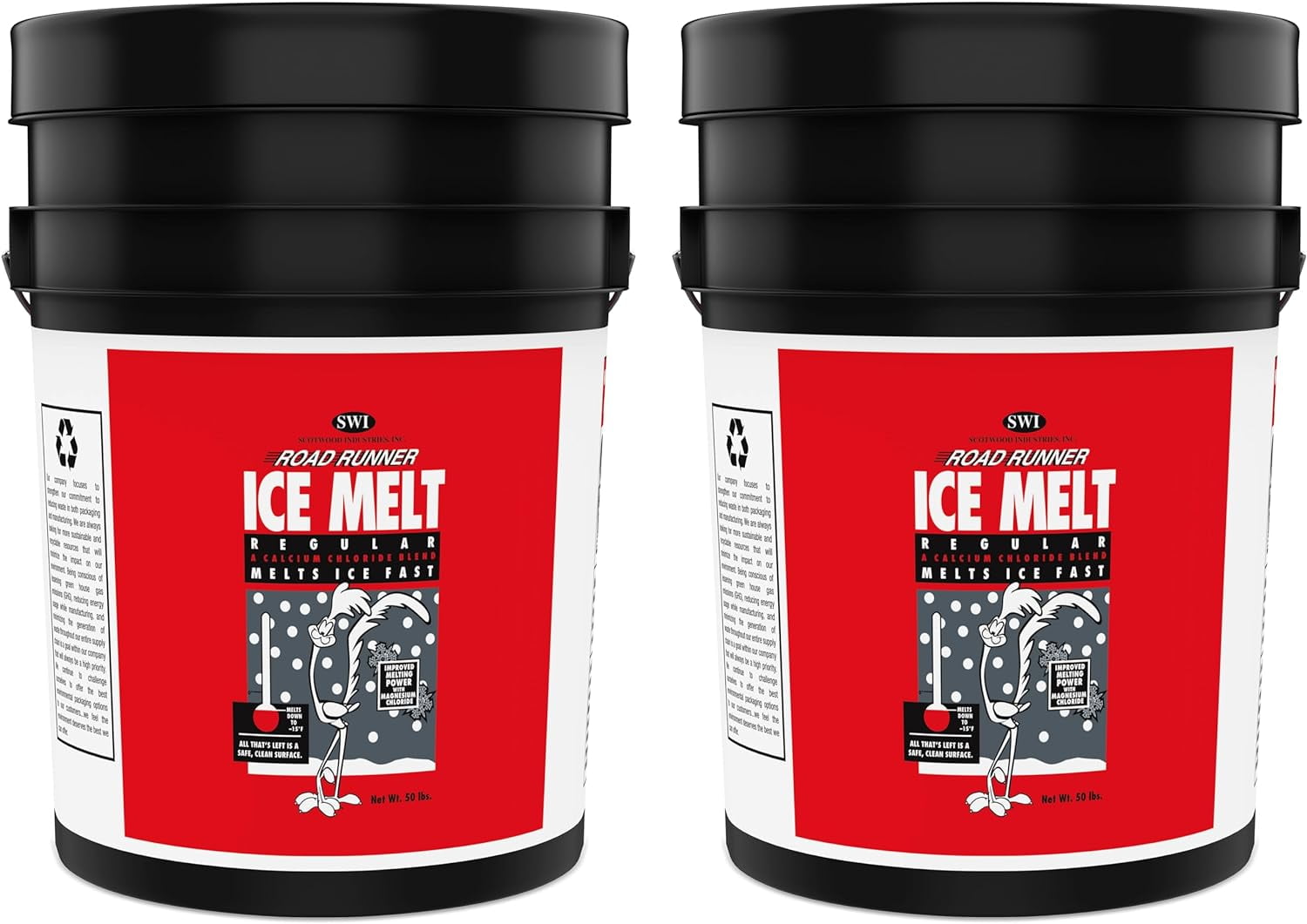 Road Runner Ice and Snow Melt Fast Acting Scotwood Industries Pail, 2