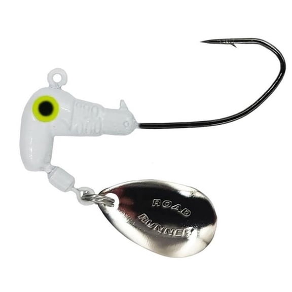 Road Runner S143-001 Sickle Hook Heads, 7 Per Pk, 2/0 hk, White, 1/8