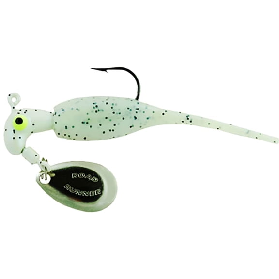 Road Runner Slab Runner Underspin with Baby Shad Jig Monkey Milk Glo 1/16 oz
