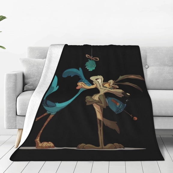 Road Runner Style-124 Ultra-Soft Micro Warm Fuzzy Fleece Blanket Throw Gift Decoration For Home Car Camp Office 60"x50"