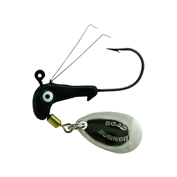 Road Runner Weedless Barbed Head 1/16oz Underspin Jighead Black