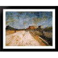 thumbnail image 1 of Road Running Beside the Paris Ramparts 36x28 Large Black Wood Framed Print Art by Vincent van Gogh, 1 of 2