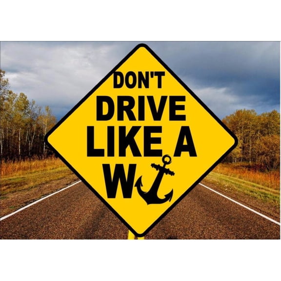 Road Sign Funny Novelty Road Sign Street Sign Joke Rude Road Sign Size: 8 inch x 8 inch