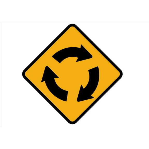 Road Sign Novelty Roundabout Road Sign Novelty Road Sign Man Cave Sign Size: 8 inch x 8 inch