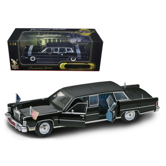 1972 Lincoln Continental Reagan Limousine Black 1/24 Diecast Model Car by Road Signature