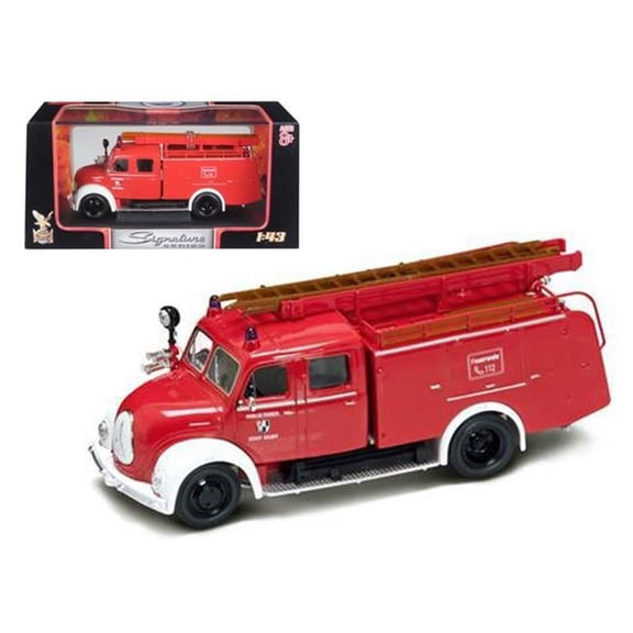 Road Signature 43010r-w 1961 Magirus Deutz Mercur TLF-16 Red White 1-43 Diecast Model Car