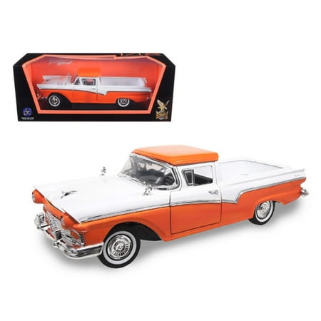 Road Signature 92208or 1957 Ford Ranchero Pickup Truck Orange 1-18 Diecast Model Car