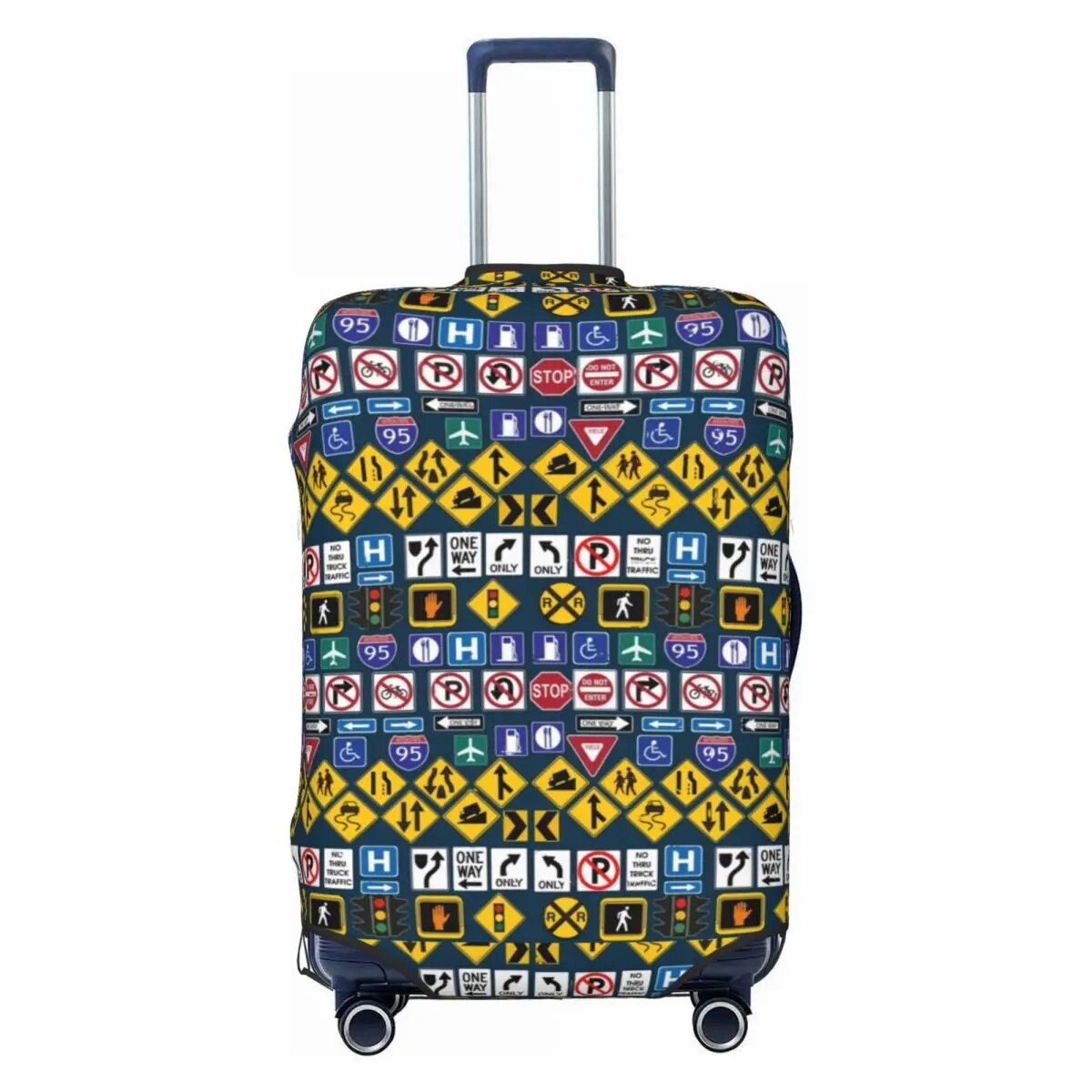 Road Signs Suitcase Cover Flight Regulations Signs Strectch Luggage
