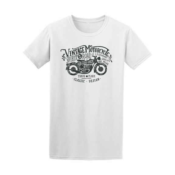 Road Spirit Vintage Motorcycle T-Shirt Men -Image by Shutterstock, Male Medium