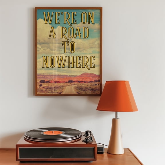 Road To Nowhere Lyric Print Retro Music Poster Talking Heads