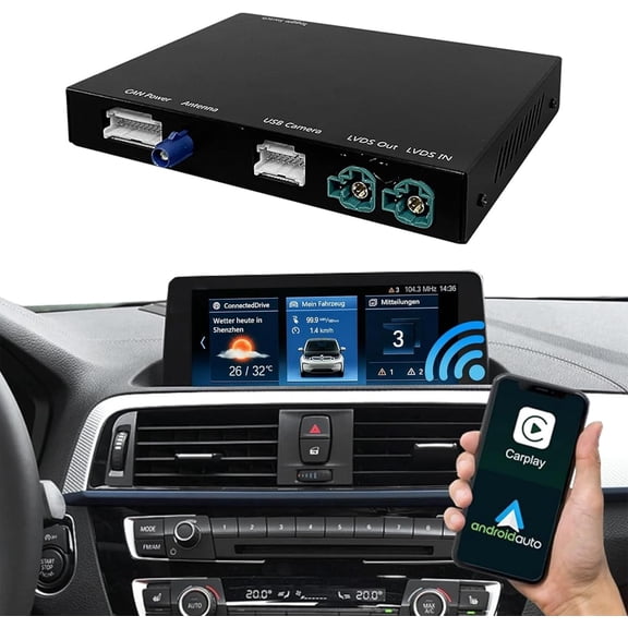 Road Top Carplay Retrofit Kit Decoder for BMW NBT EVO 1/2/3/4/5/6/7/M3/M4/M5/X1/X2/X3/X4/X5/X6 2017-2020 Year Youtube and Siri