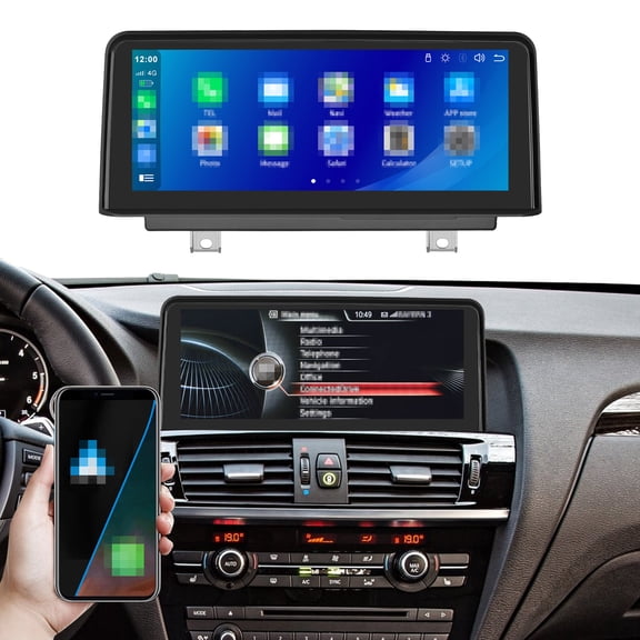 Road Top Wireless Carplay & Android Auto, 10.25 Inch Car Stereo Receiver for BMW X3 X4 Series F25/F26 2013-2016 Year with NBT System,1920 * 720 Car Touchscreen Multimedia Radio Receiver