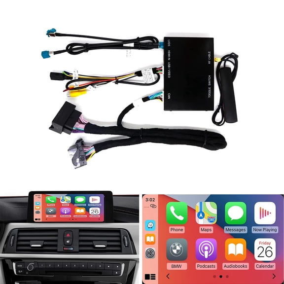 Road Top Wireless Carplay Android Auto Retrofit Kit Decoder for BMW EVO System ID5 ID6, for BMW 1 2 3 4 5 6 7 M3 M4 M5 X1 X2 X3 X4 X5 X6 2017-2020 Year with EVO System
