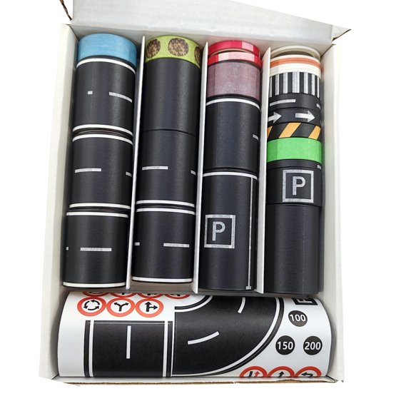 Road Track Marking Sticker Tape Adhesive Roadway Sticker Tapes For Kid Room Decoration Scrapbooking Photo Album Journal
