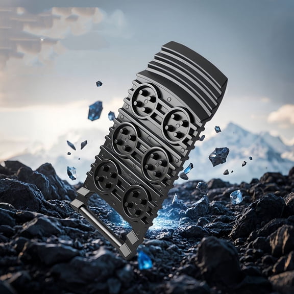 Off Road Traction Boards, Portable Emergency Tire Traction Device With 3D Texture & Multi - Engaging / Interactivection Handle, For Snow Ice Mud Sand, Cars Suvs Atvs Utvs Motorcycles