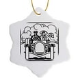 thumbnail image 1 of 3drose, Road Trip, 3 inch Snowflake Porcelain Ornament, 1 of 7