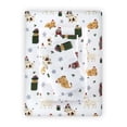 thumbnail image 1 of Road Trip America Flannel Sheets Set - Cats with Santa Hats - 100% Cotton Sheets - 4 Pieces Queen Size - Christmas Sheets, 1 of 4
