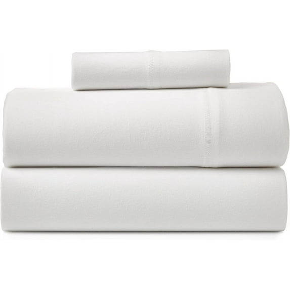 Road Trip America Jersey Sheet Set - 3 Pieces Twin Cotton Sheets Set - Stretchable Ultrasoft Luxury Knit Bed Linen (White, Twin)
