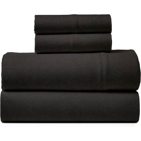 Road Trip America Jersey Sheet Set - 4 Pieces Full Cotton Sheets Set - Stretchable Ultrasoft Luxury Knit Bed Linen (Black, Full)