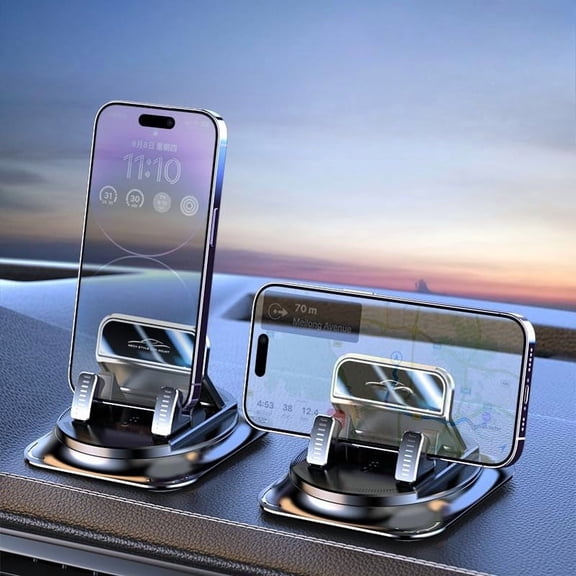 Road Trip Car Phone Holder Dashboard, 360 Degree Rotating Universal Phone Mount for Commute Driving