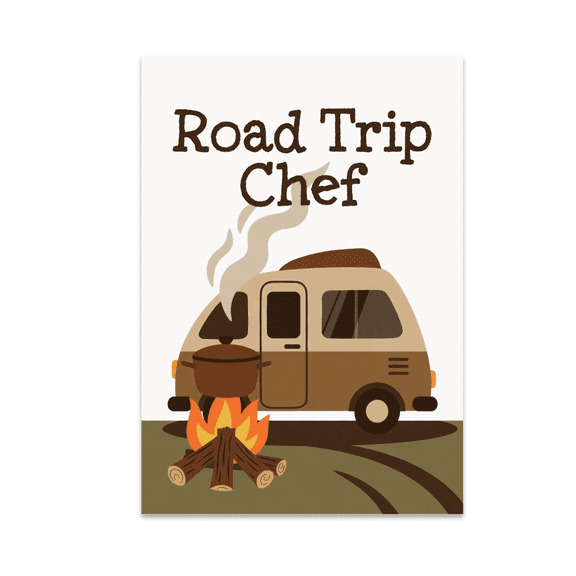 Road Trip Chef Van Life Wall Decor - Adventure Enthusiast - 13x19 Poster Print