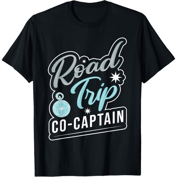 Road Trip Co Captain Road Trip T-Shirt men and women can wear, black, white, gifts