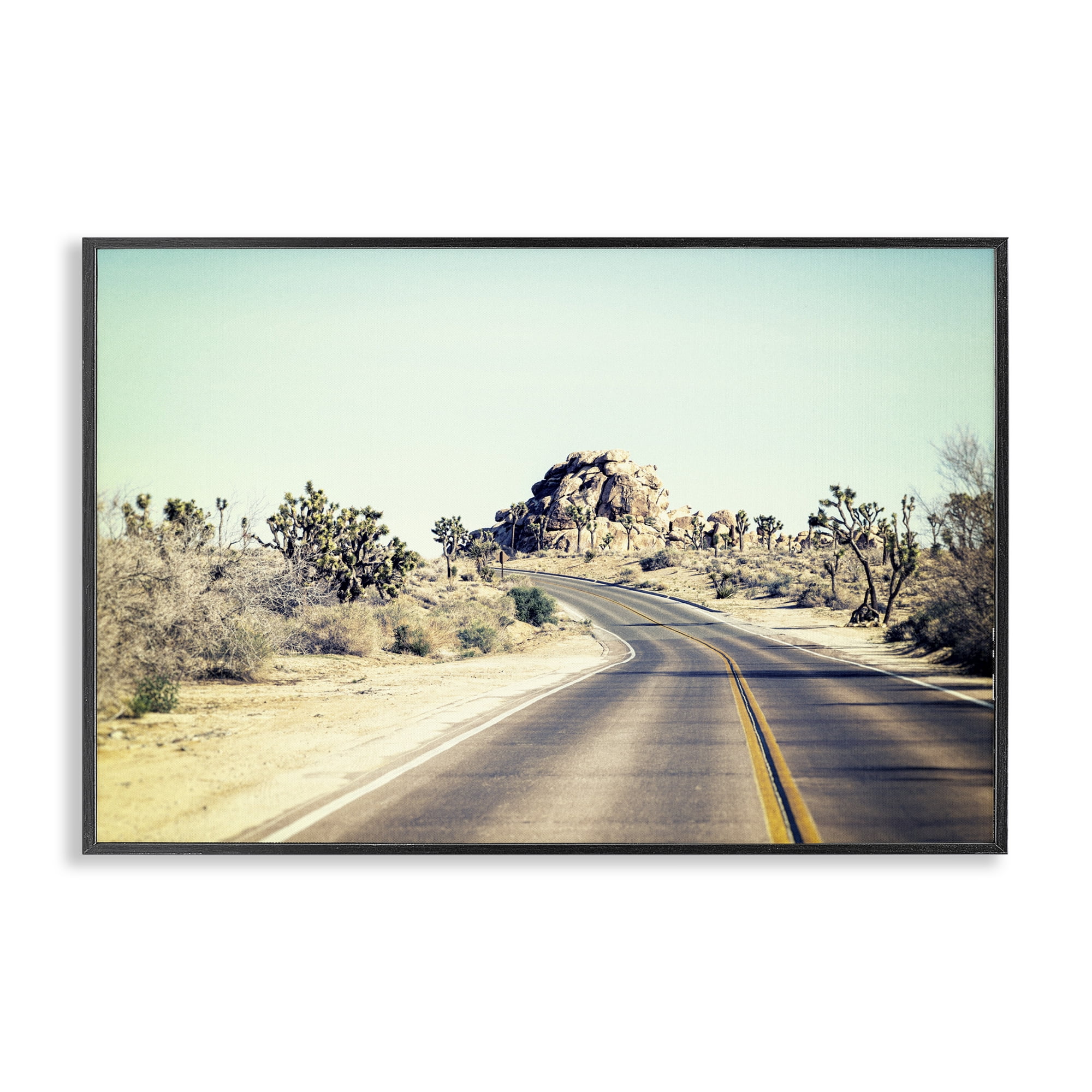 Road Trip Joshua Tree Park Black Framed Giclee Art, design by Joseph S Giacalone